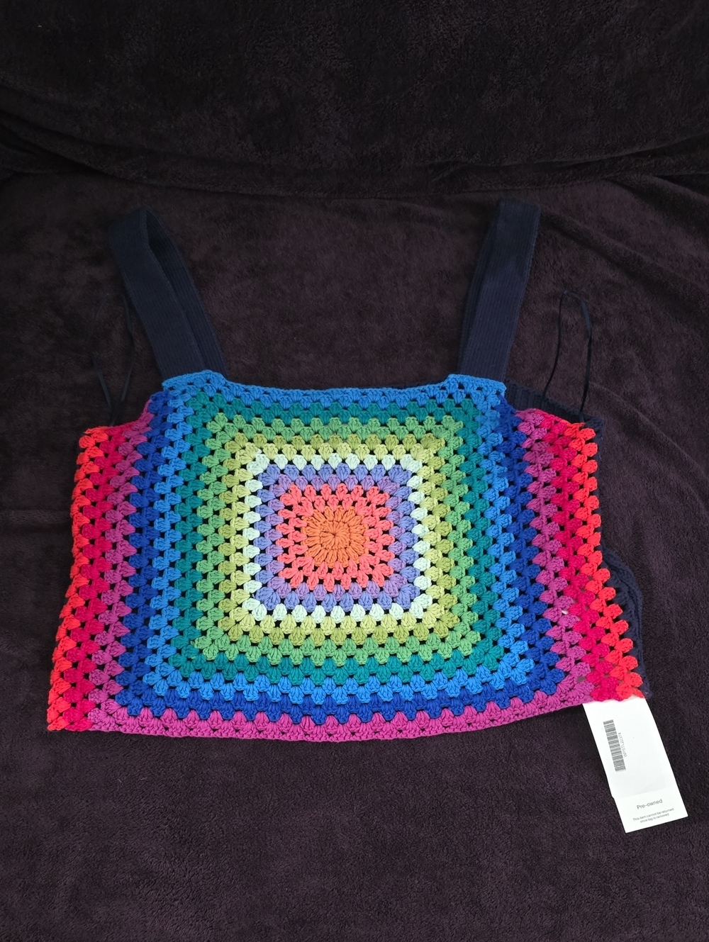 pistola Multicolor Crochet Tank Top